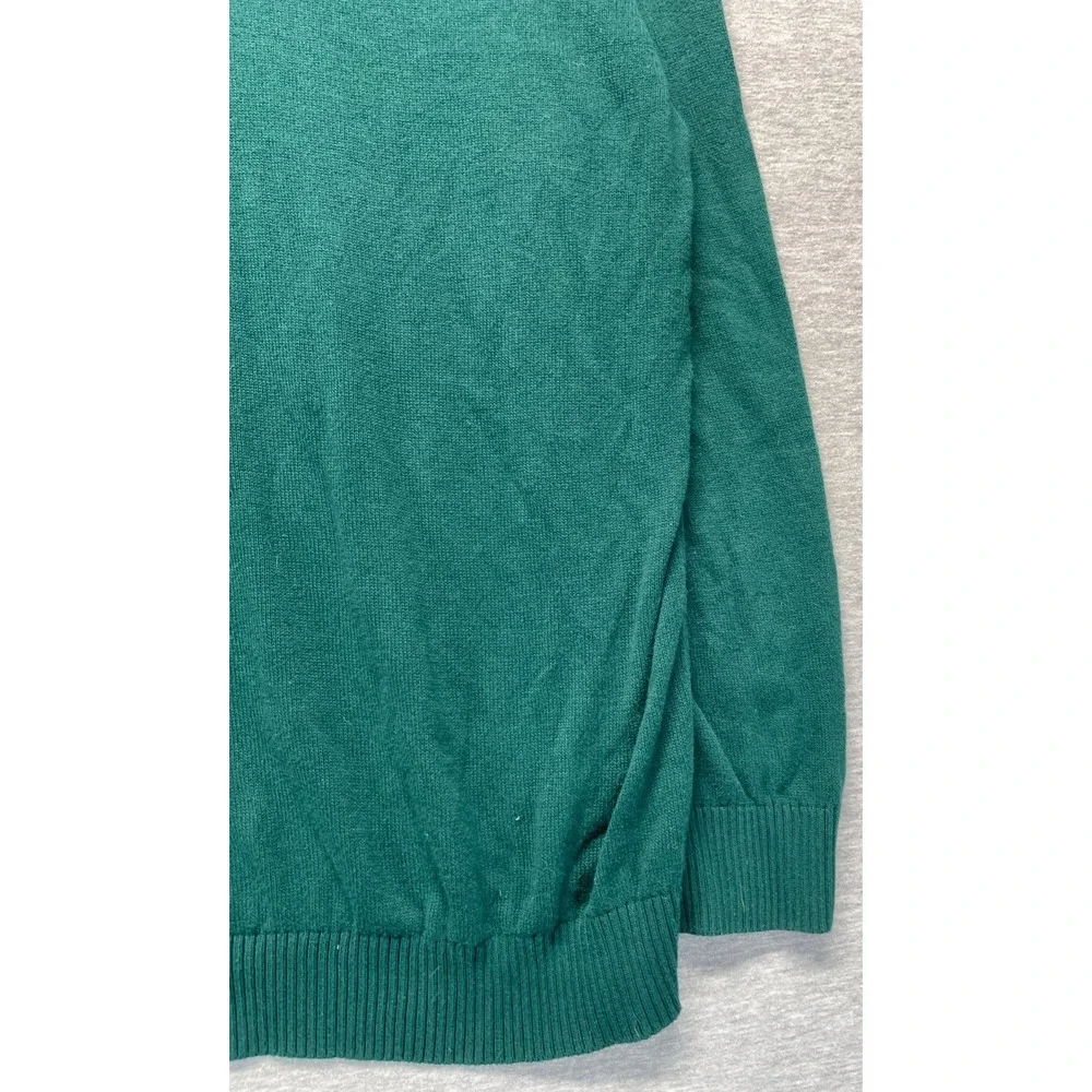 The Children's Place Sweater Boys XL 14 Spruce Green Cotton Ribbed Trim V-Neck